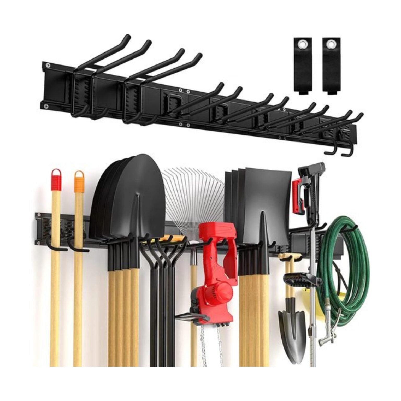 Gereedschapshouder met 2 heavy duty, 4 lange en 2 bezemhaken