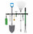 Combi Deal: 2 Zwarte Bezemhouders 60 cm – 5 houders + 6 haken