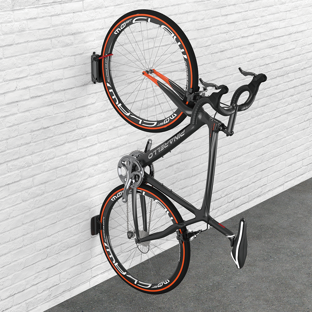 Zwart draaibaar fiets ophangsysteem
