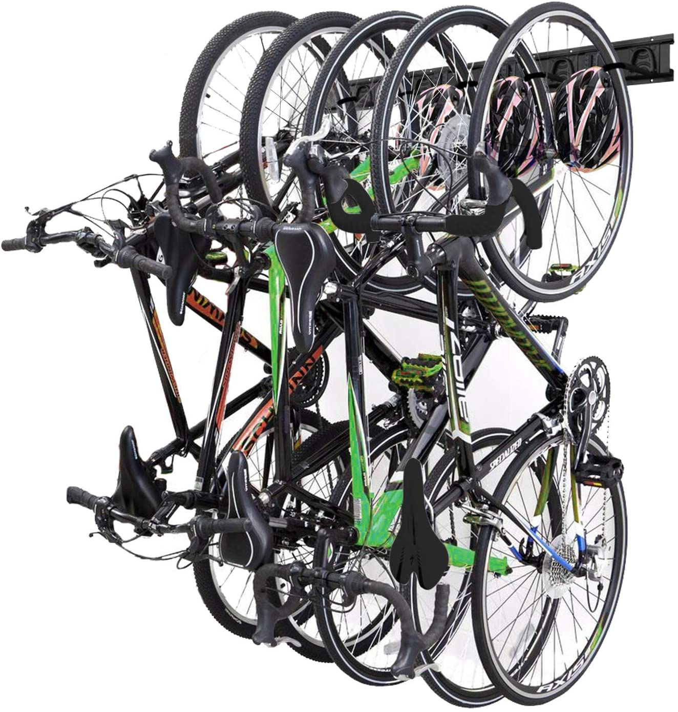Fiets ophangsysteem voor 5 fietsen - niet voor mountainbikes