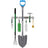 RVS zwarte bezemhouder 38cm – 3 houders 4 haken