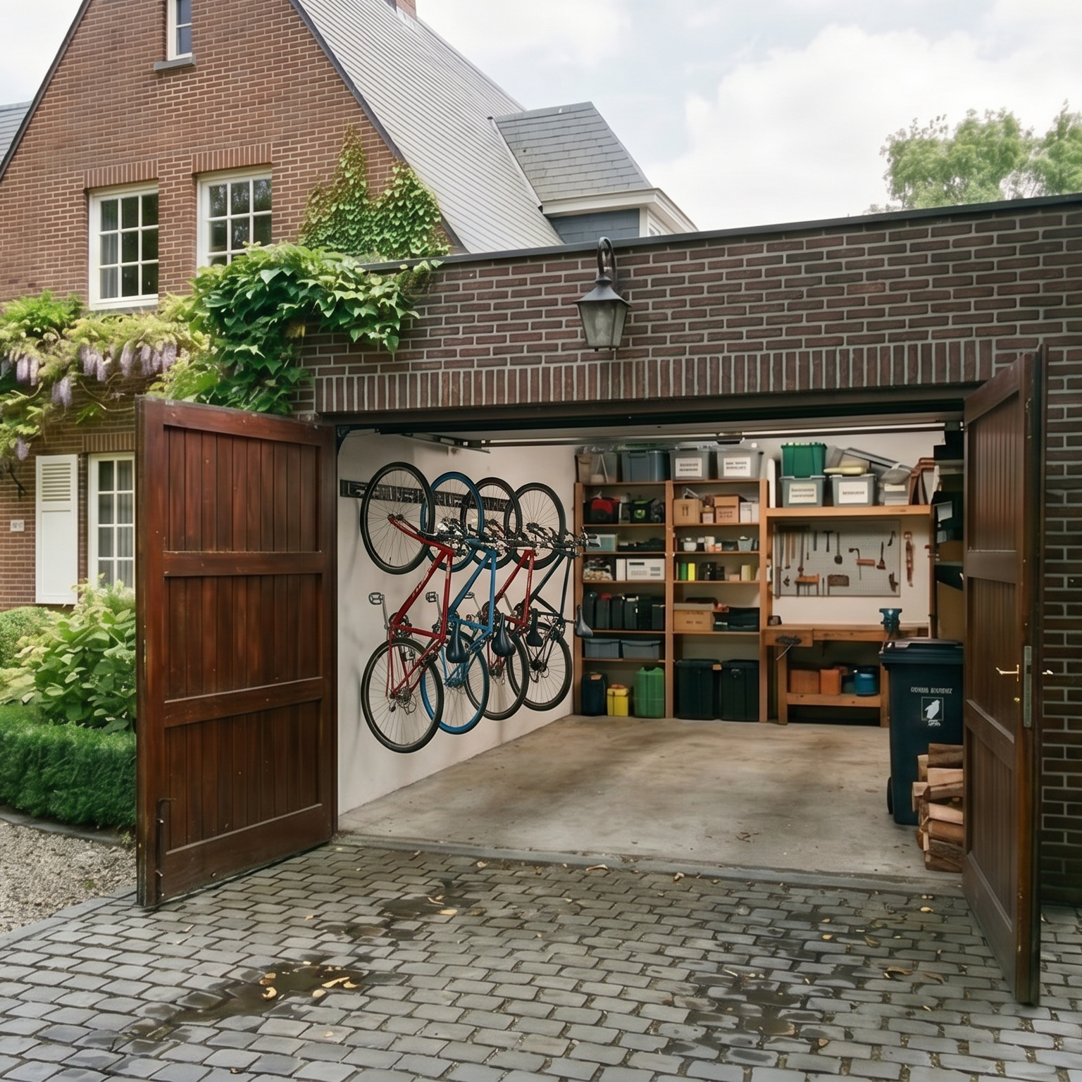 Fiets ophangsysteem voor 6 fietsen