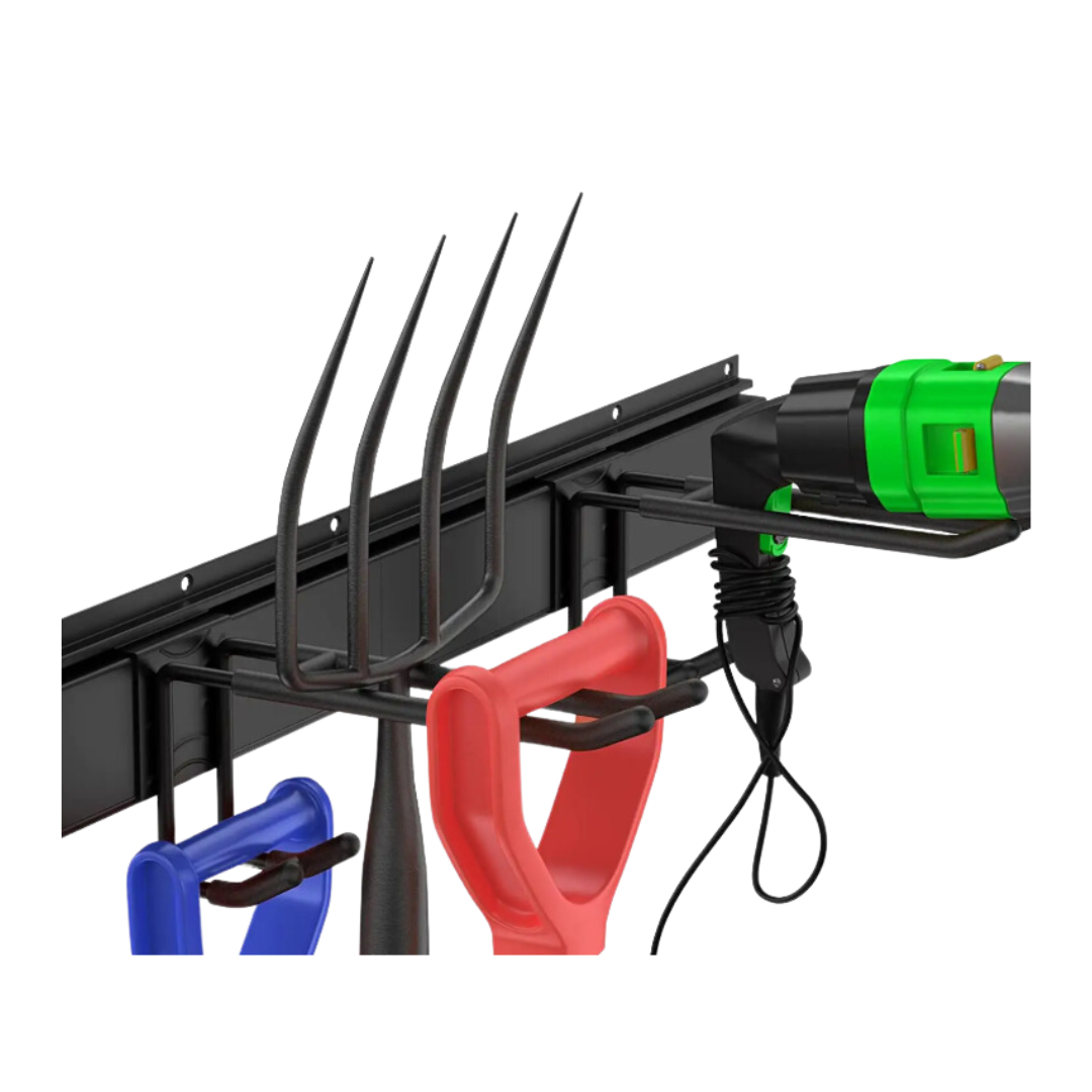 Gereedschapshouder met 2 heavy duty, 4 lange en 2 bezemhaken