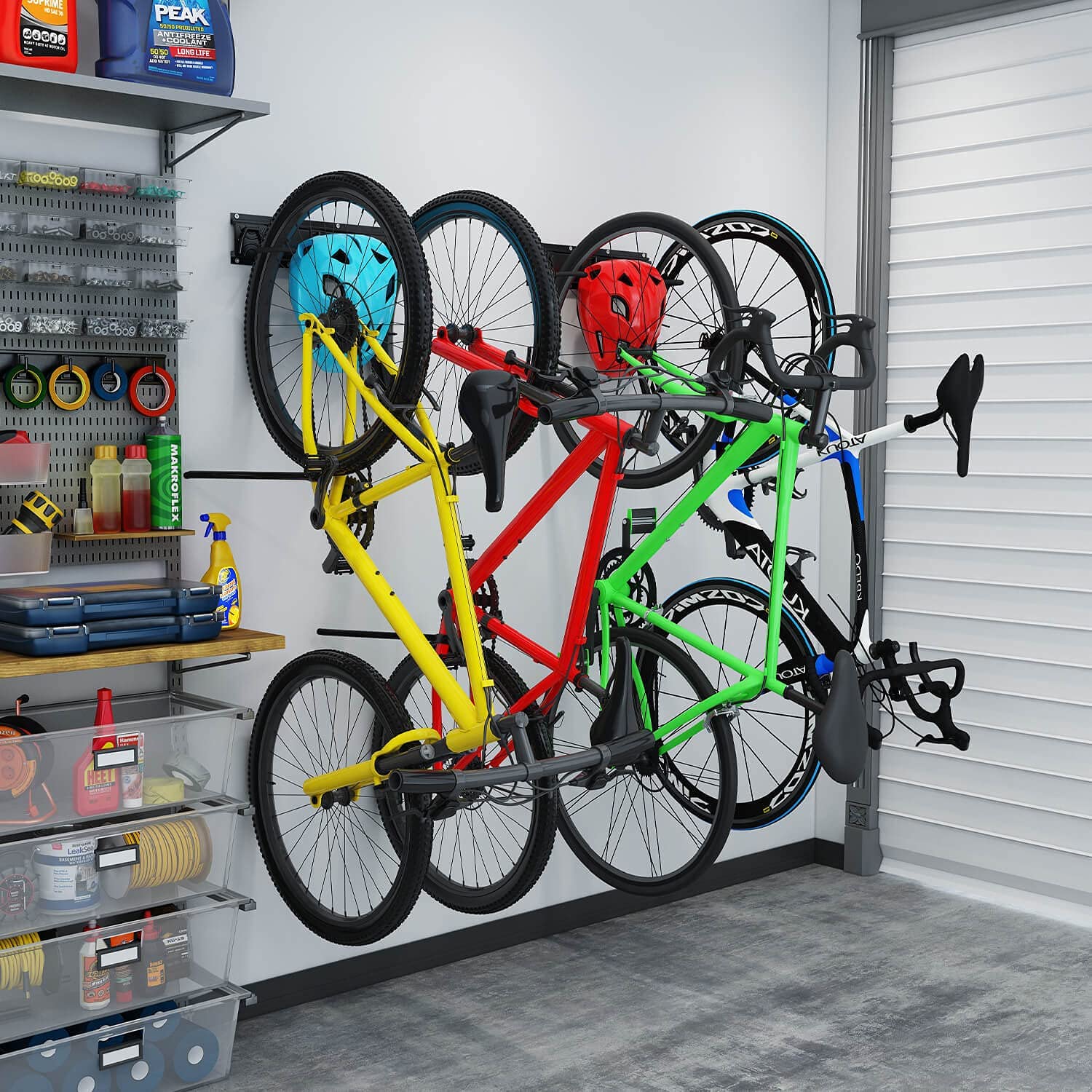 Fiets ophangsysteem én gereedschapshouder in één