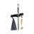 RVS Zwarte Bezemhouder 21,5cm –  1 houder 2 haken